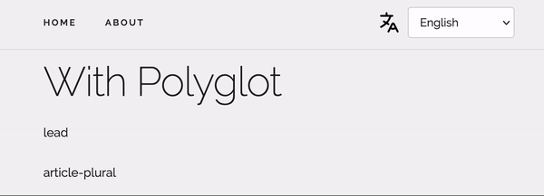 Demo app with Polyglot with fixed locale switcher | Phrase