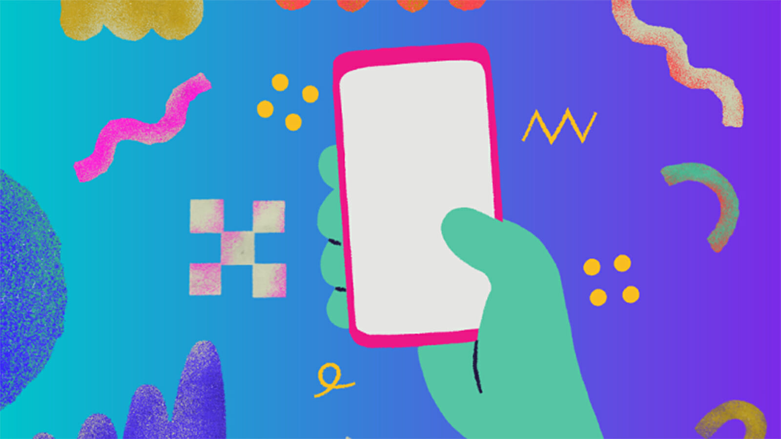 Illustration of a hand holding a phone | Phrase