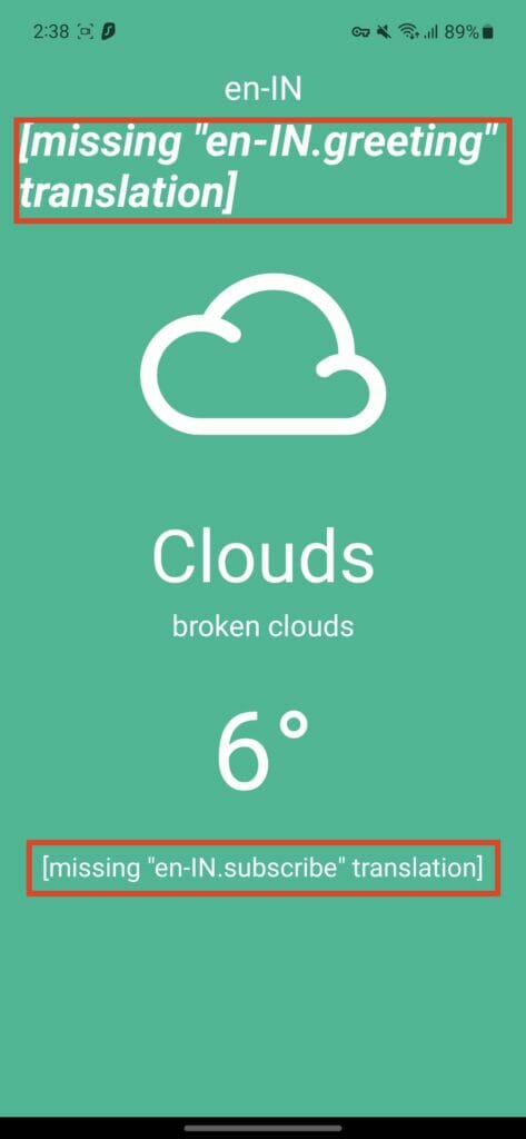 Reloaded app with an error | Phrase