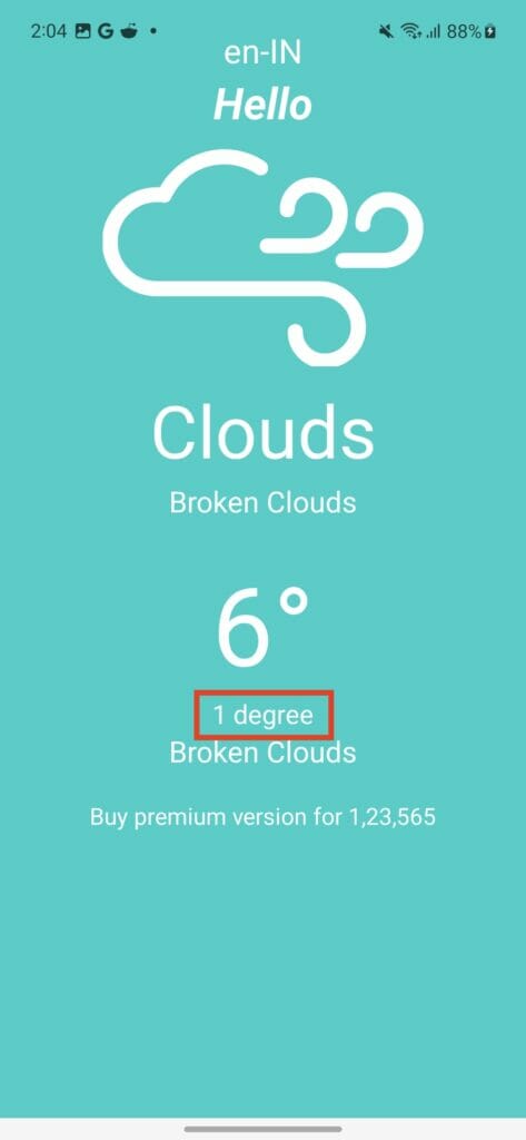 Localize temperature | Phrase