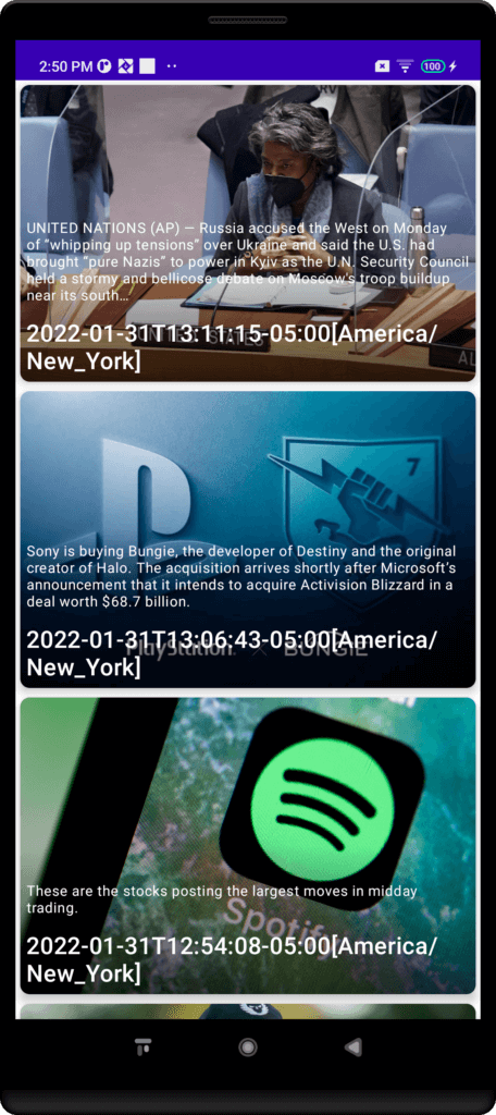 An app screen representing the user's time in the ISO 8601 format | Phrase