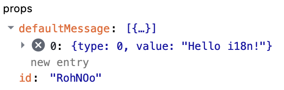 Our defaultMessage is compiled into an AST | Phrase