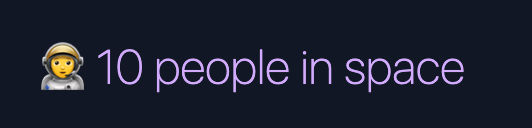 An astronaut counter