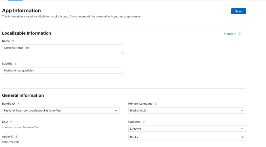 French app information | Phrase