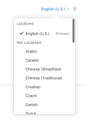 Language selector | Phrase