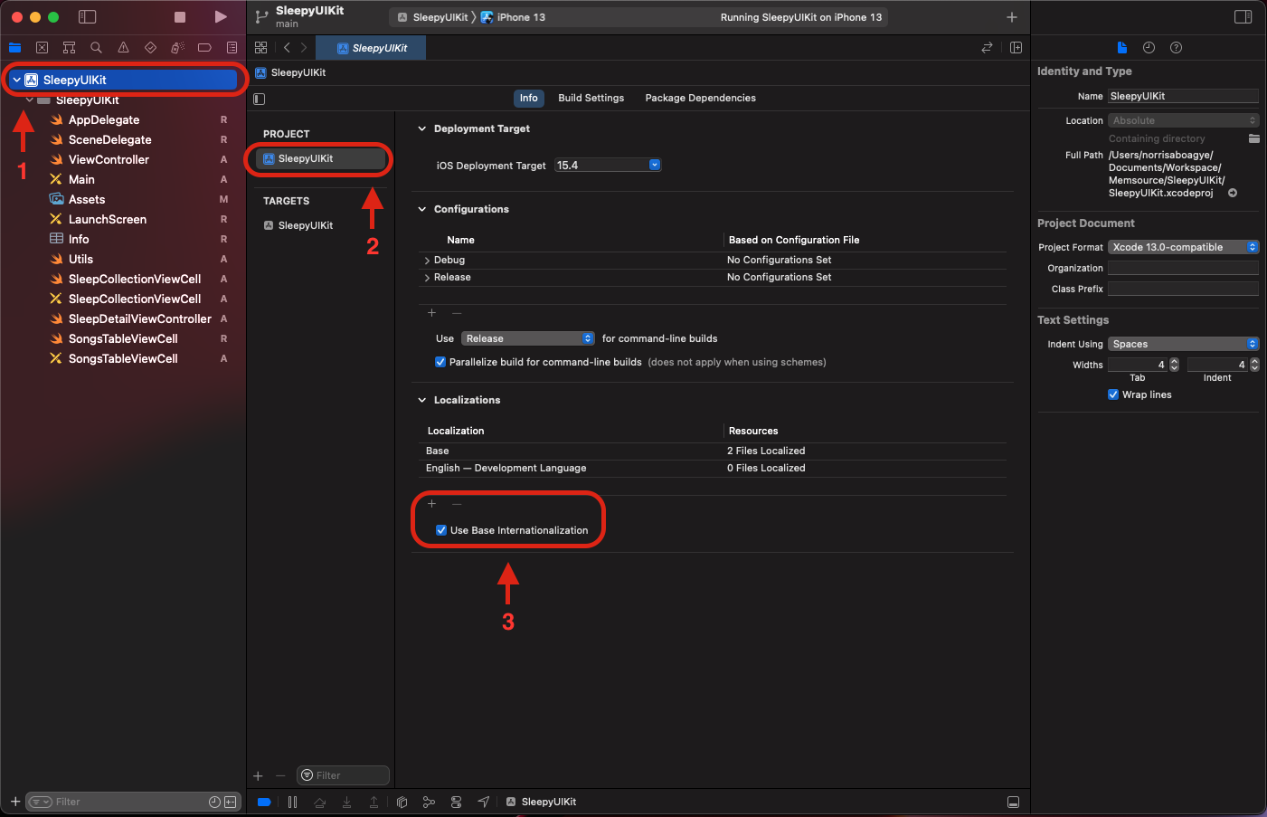 Localization setup screen | Phrase