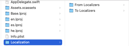 Localization folder | Phrase