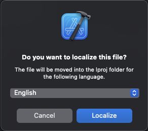 Localize alert | Phrase