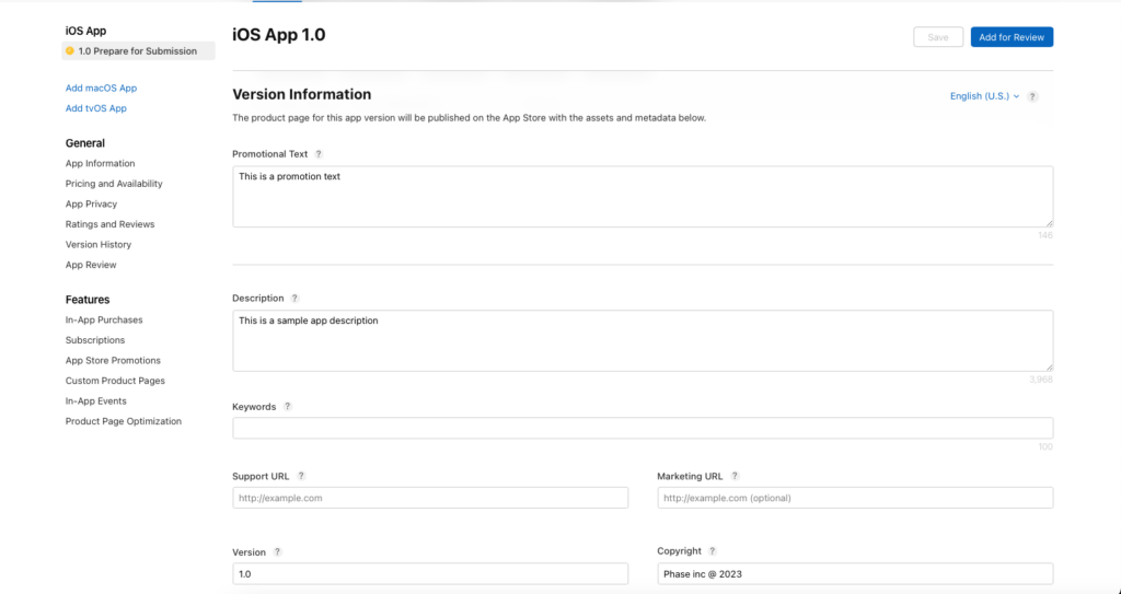 More app details | Phrase