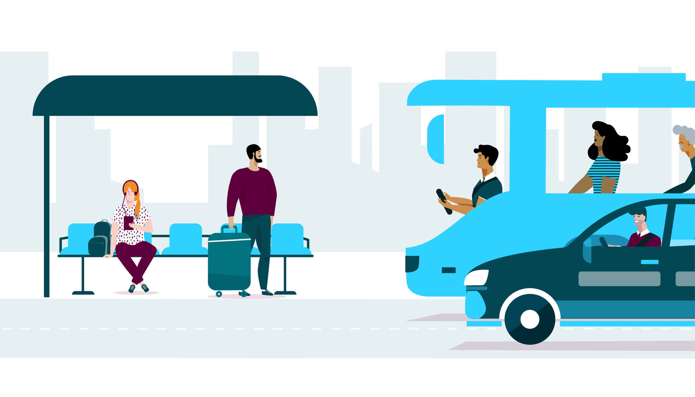 Multimodality marketplace car station image | Phrase