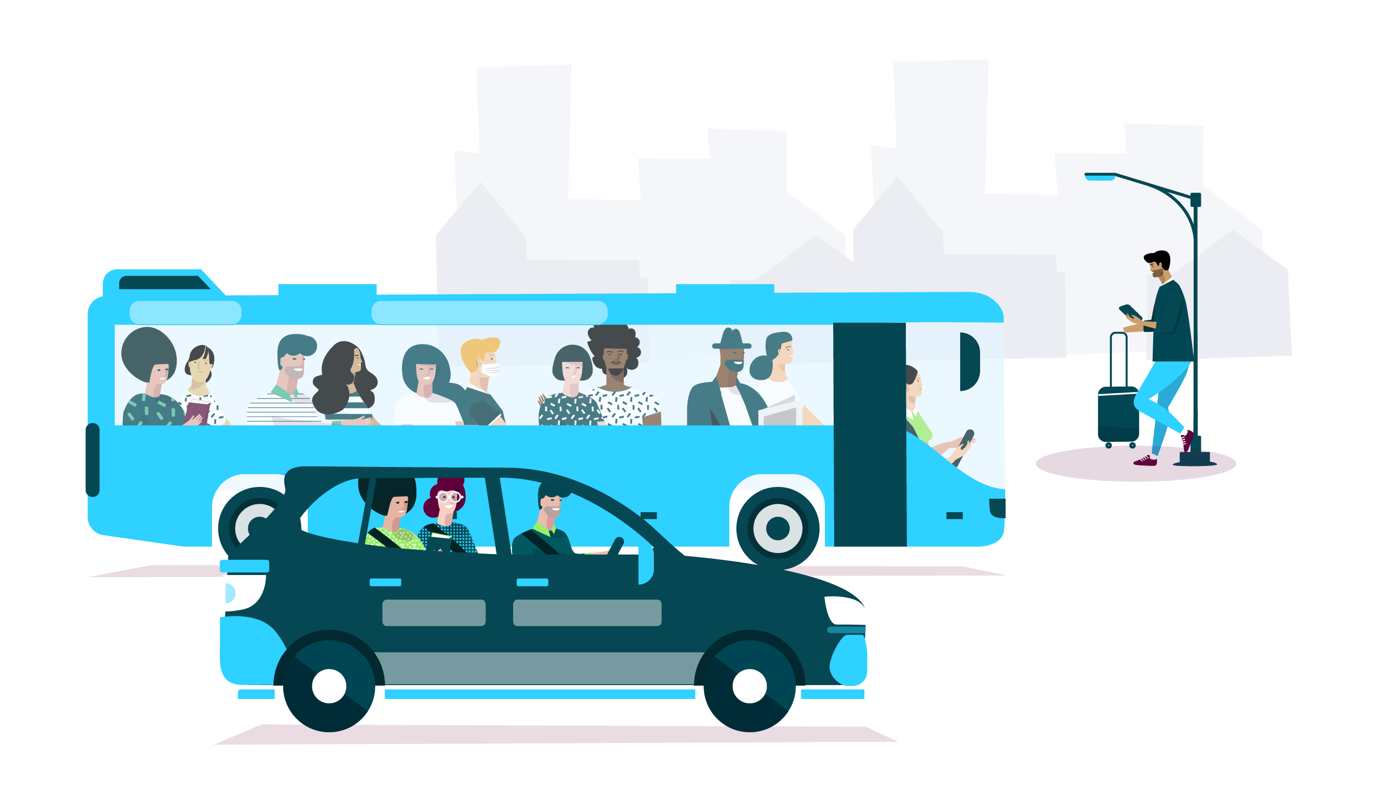 Multimodality marketplace car station image | Phrase