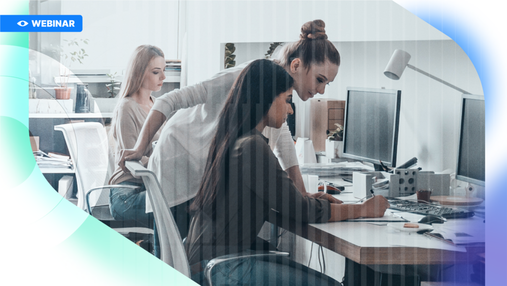 creative visual people working behind computer