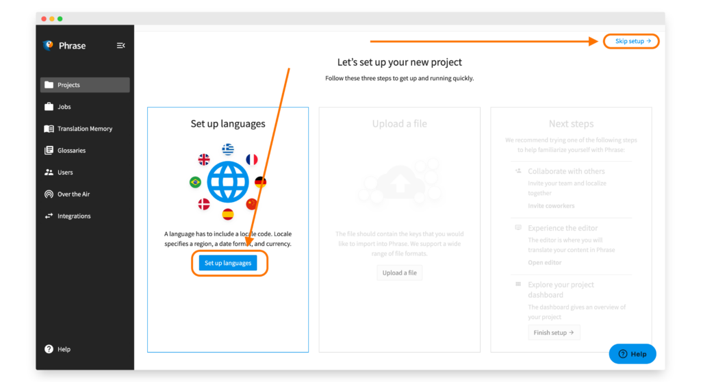 Phrase project setup | Phrase