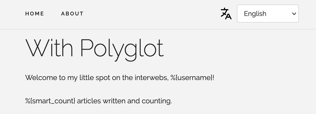 JavaScript demo app with Polyglot | Phrase