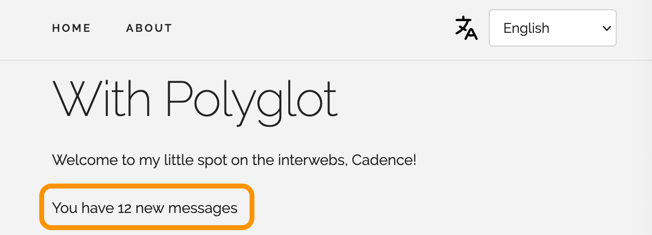 English locale demo app with Polyglot smart count | Phrase
