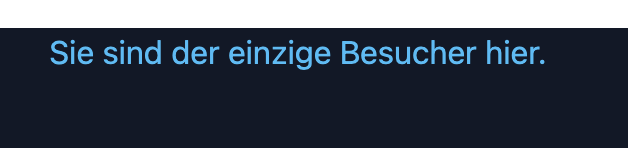 One visitor in German screenshot | Phrase