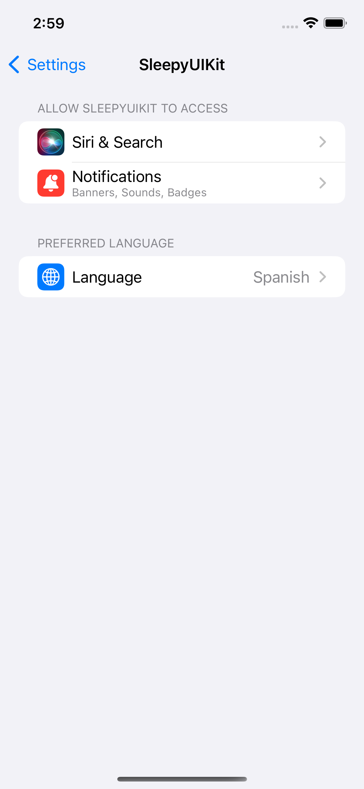 Simulator screenshot | Phrase