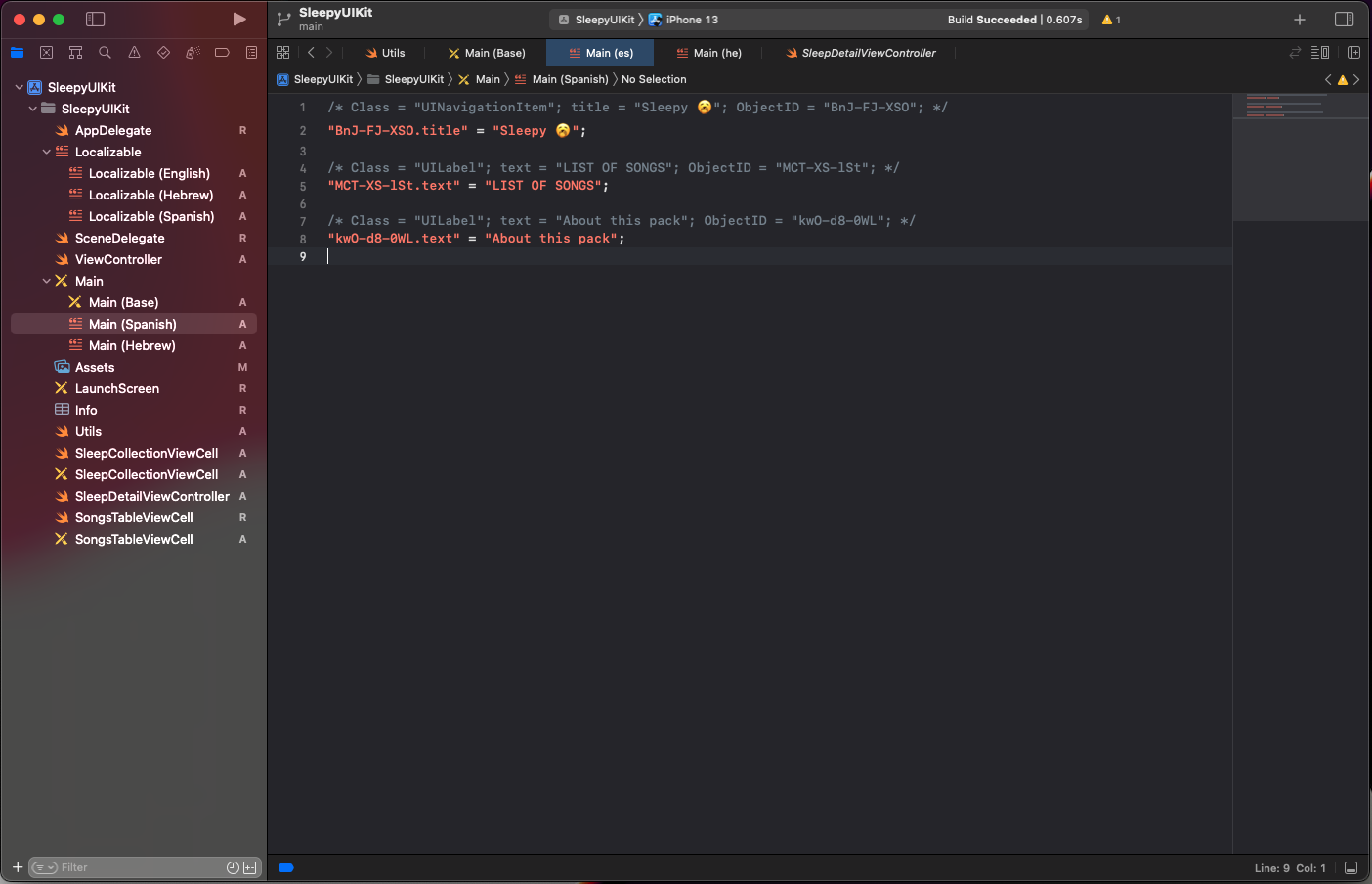 Spanish before storyboard translation | Phrase