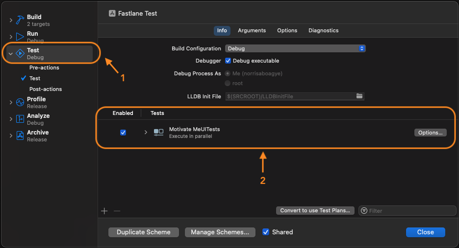 Test scheme | Phrase