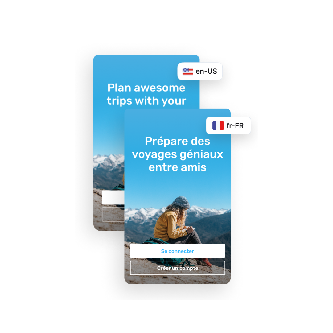 App translated from one language to another