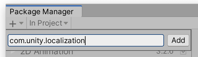 Package Manager URL Window | Phrase