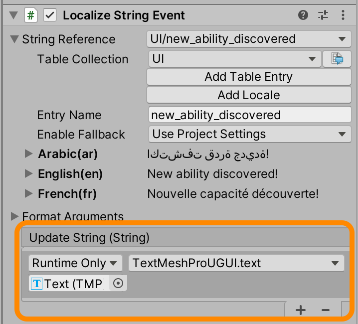 Update String list | Phrase